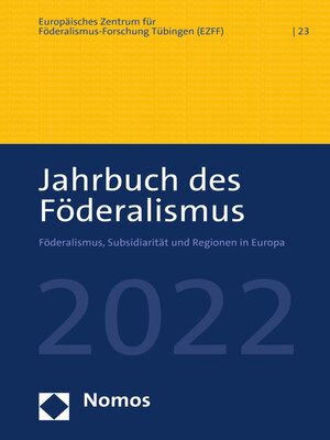 cover image of Jahrbuch des Föderalismus 2022